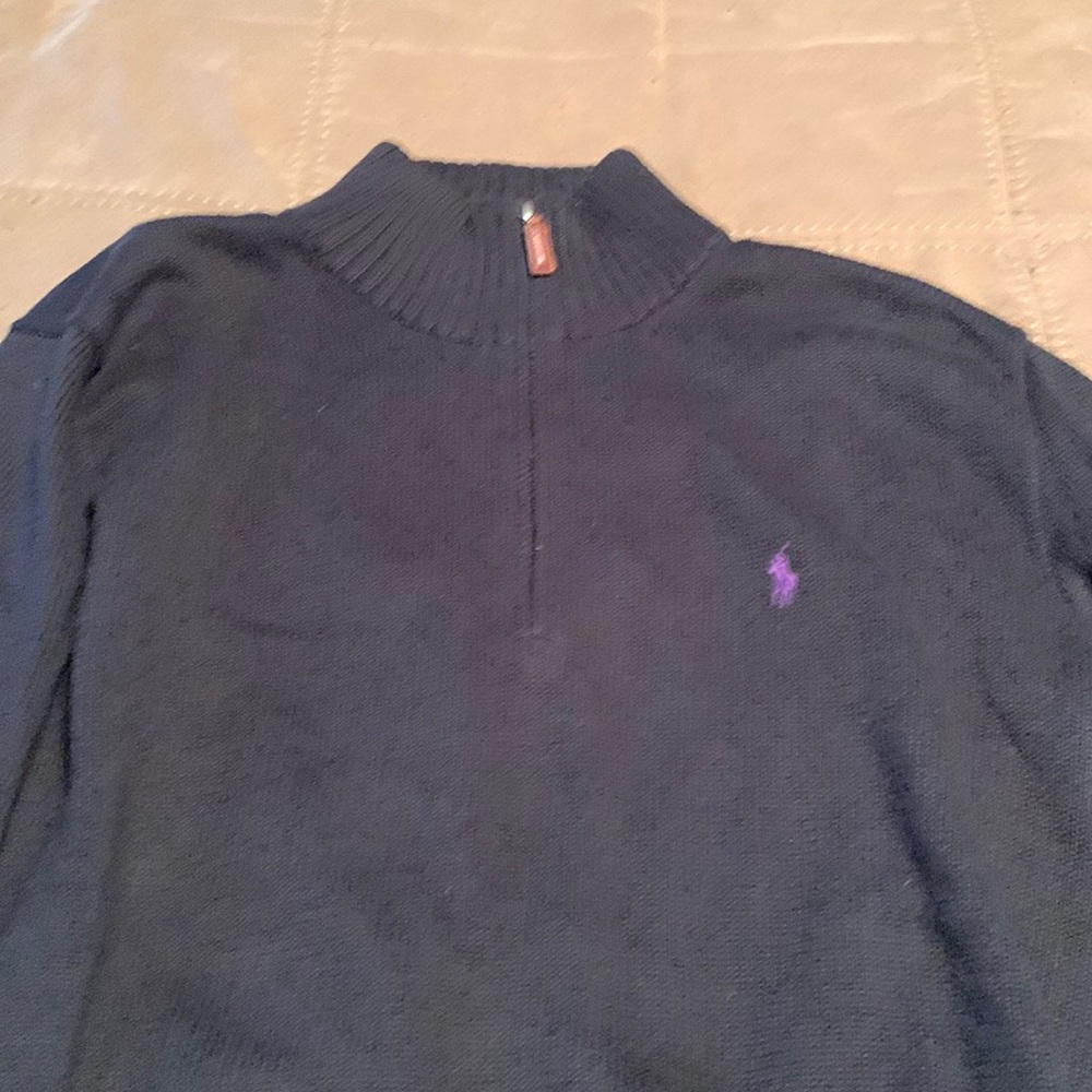 Men’s Polo by Ralph Lauren Double Knit Quarter Zip Pullover